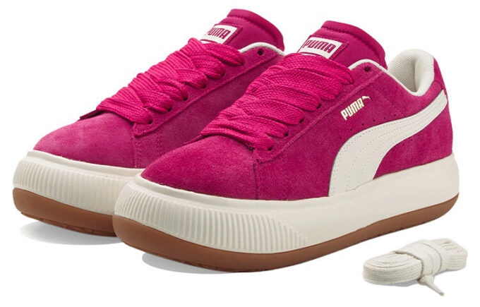 (WMNS) Suede Mayu Up “Wine Red Creamwhite”