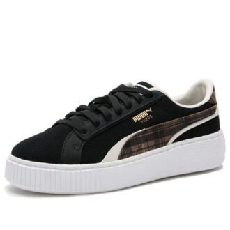 (WMNS) Suede Plat Form Plaid “Black”