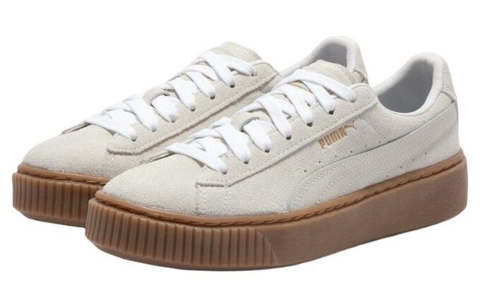 (WMNS) Suede Platform Core L “Whisper White”