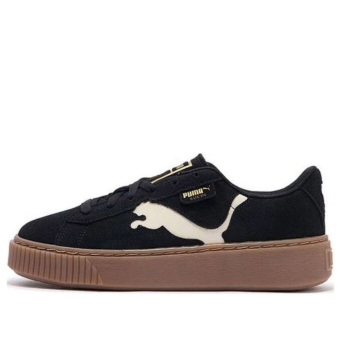 (WMNS) Suede Platform Cutout “Black White Brown”