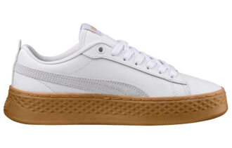 (WMNS) Suede Platform Leather Sneaker “White”