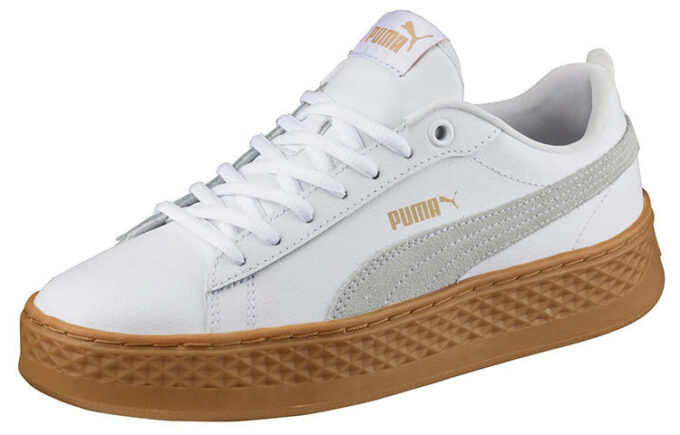 (WMNS) Suede Platform Leather Sneaker “White”