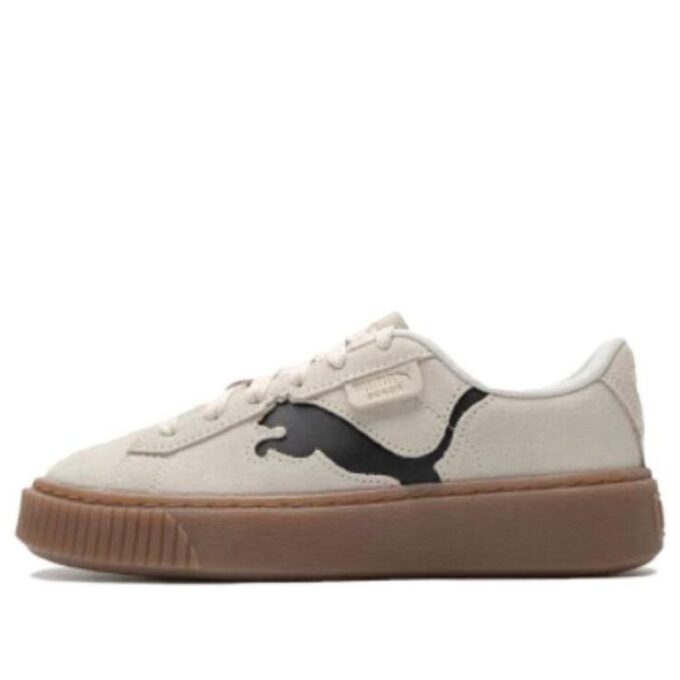 (WMNS) Suede Platform Shoes “Beige Brown”