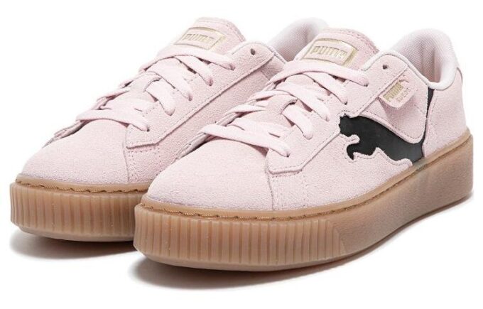 (WMNS) Suede Platform Shoes “Pink Black Gum”