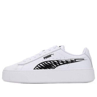 (WMNS) Vikky Stacked L Sketch Sneakers White/Black