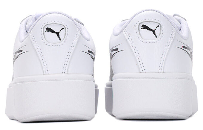 (WMNS) Vikky Stacked L Sketch Sneakers White/Black