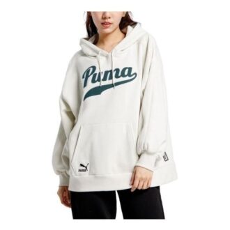 (WMNS) Word Logo Hoodie “White”