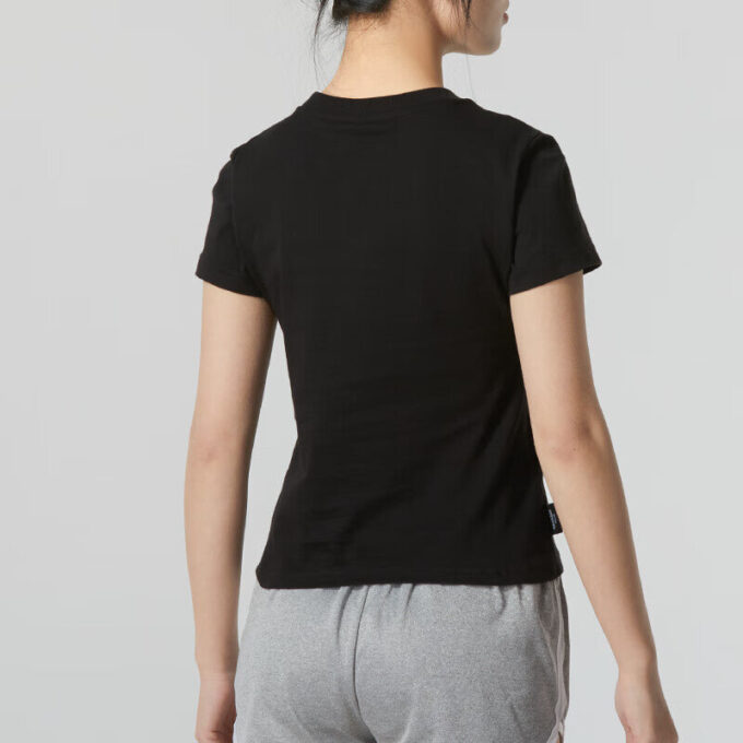 (WMNS) Wordmark Logo T-shirt Small Fit “Black”