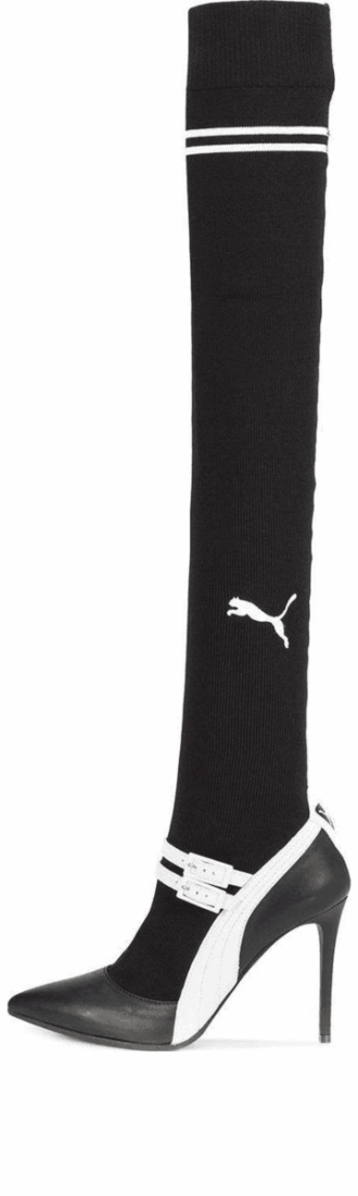 (WMNS) x Fenty Knitted High Mary Jane Heels Slip On “Black”