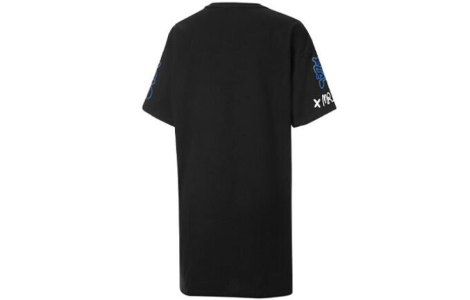 (WMNS) x Mr Doodle Crossover Casual Sports Breathable Short Sleeve Dress Black