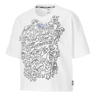 (WMNS) x MR DOODLE Loose Logo White