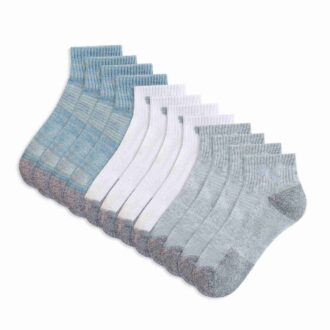 Women Half-Terry Quarter Crew Socks (6 Pairs)