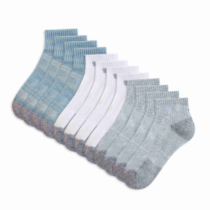 Women Half-Terry Quarter Crew Socks (6 Pairs)