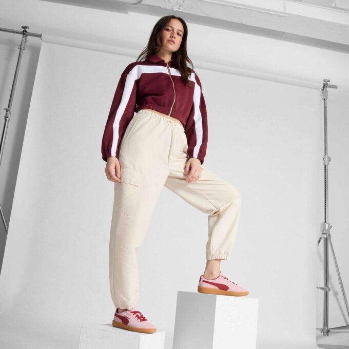 Women Relaxed Crop Track Jacket