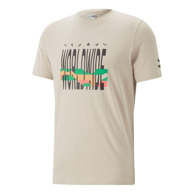 Worldwide Graphic T-Shirt “Beige Black”