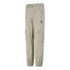Woven Cargo Bundle Feet Casual Long Pants Creamy White