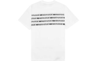 x Maison Kitsune Unisex Engineered Embroidery White