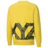 x Michael Lau Crossover Casual Sports Round Neck Yellow