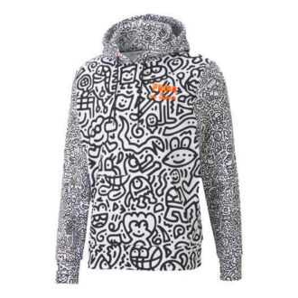 x MR DOODLE Crossover Embroidered logo Printing Graffiti Casual White